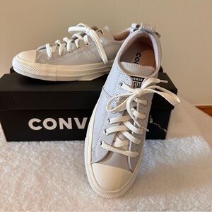 Women’s Converse Light Gray Leather Sneakers